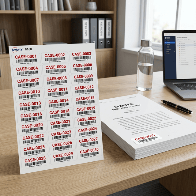 How to Generate Bates Number Labels for Physical Documents