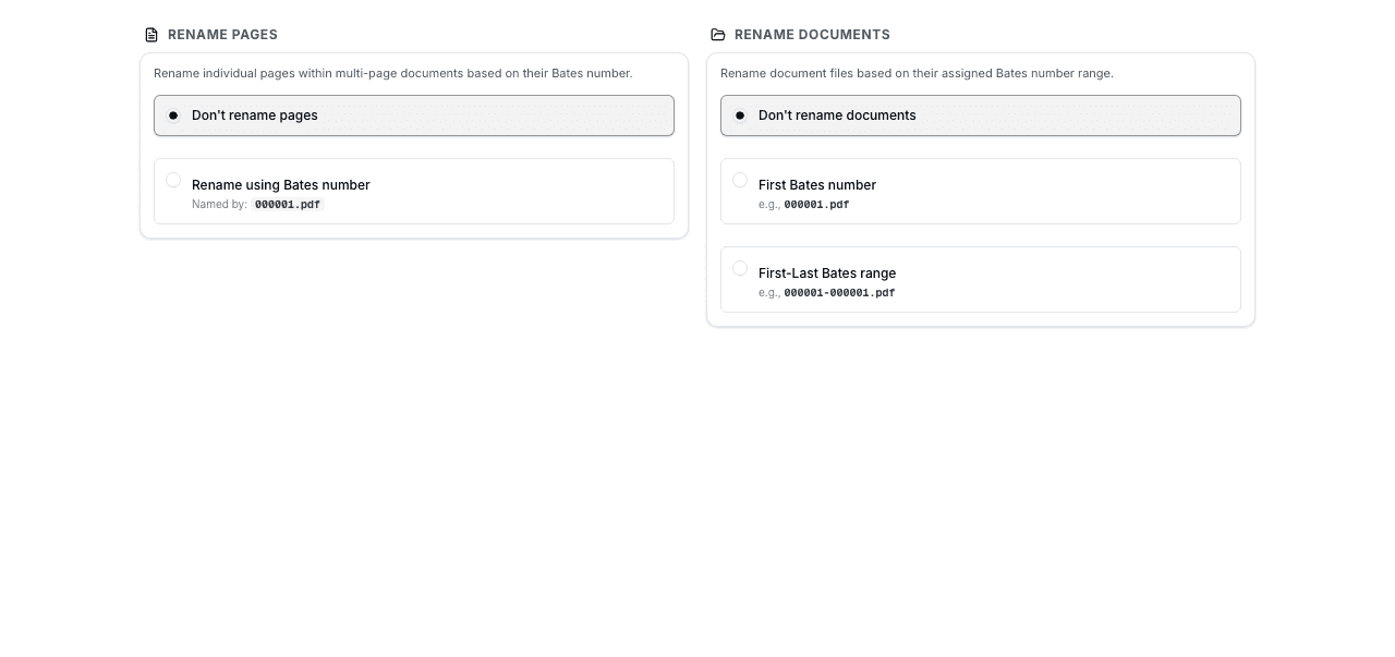 BatesFast File Renaming